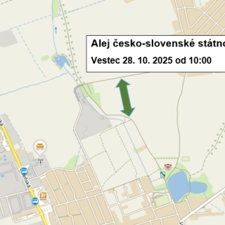mapa_SÁZENÍ ČESKO-SLOVENSKÉ ALEJE_Vestec