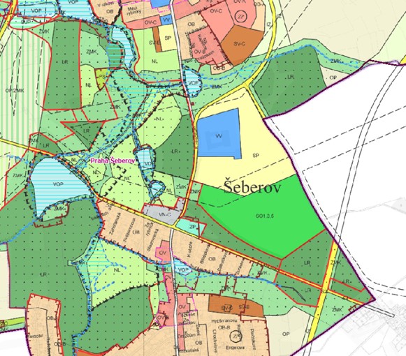 Využitelnost území podle současné platného územního plánu