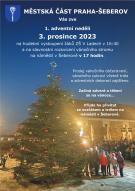 Slavnostní rozsvícení vánočního stromu v Šeberově a vystoupení žáků ZŠ 2