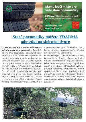 Pneumatiky na sběrných dvorech můžete odevzdat ZDARMA 1
