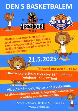 Pozvánka od basketbalového týmu Jižních Supů: Den s basketbalem v areálu Sokol Petrovice 1