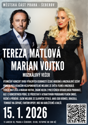 Vstupenky na muzikálový večer Terezy Mátlové & Mariana Vojtka již v prodeji! 1